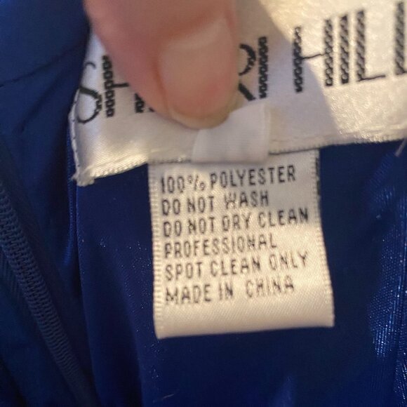 Sherri Hill 2 Piece Royal Blue Beaded Prom Dress Size 4 - Picture 10 of 13